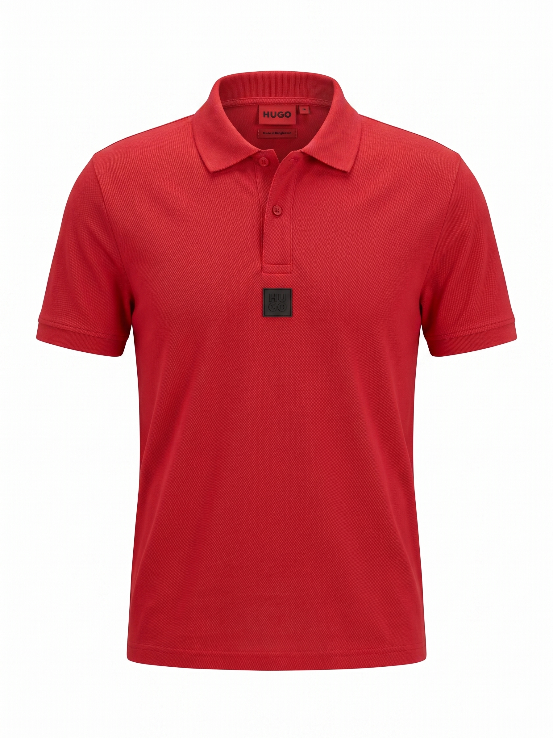 HUGO Logo Patch Polo Shirt – Red