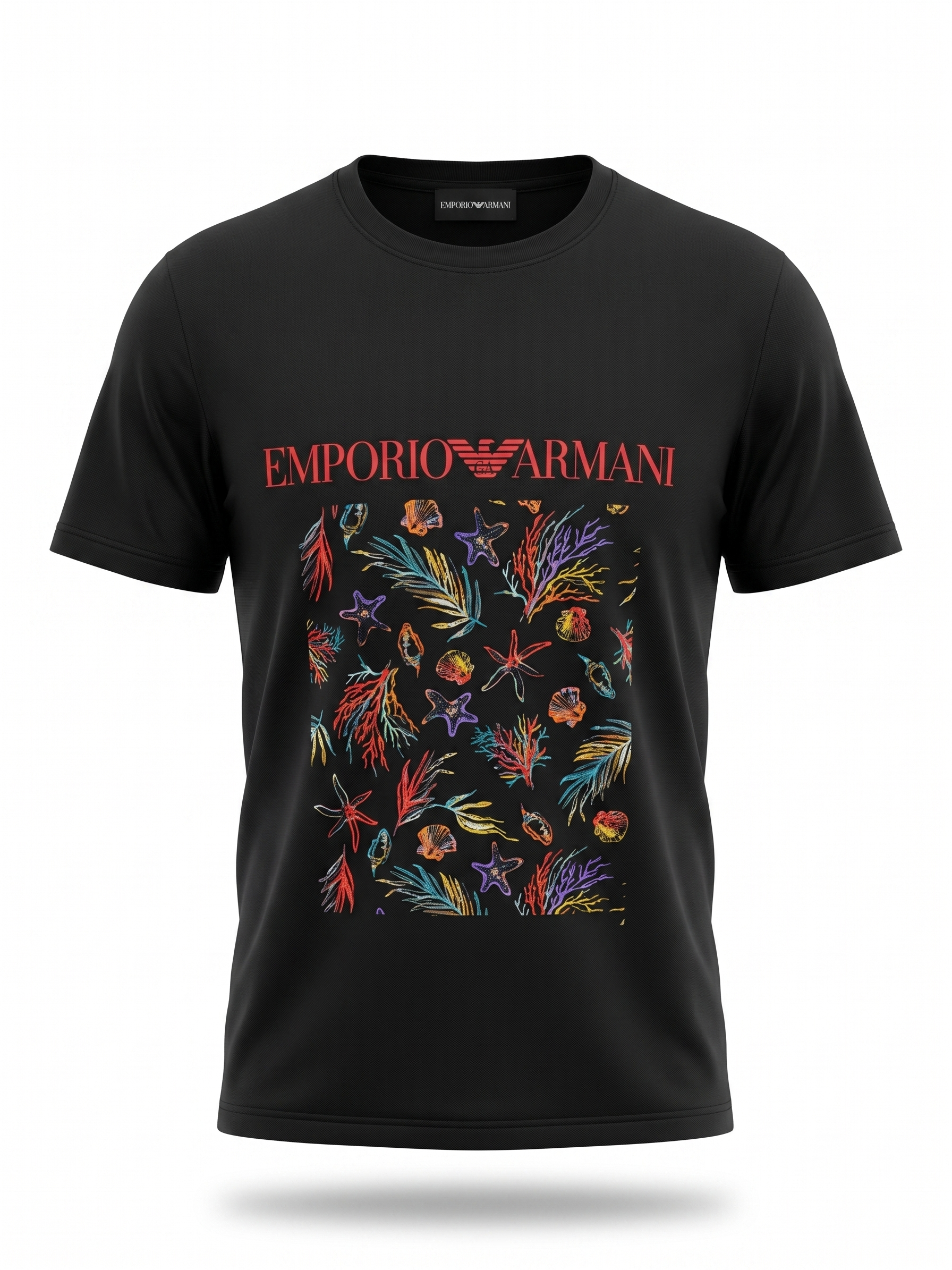 Emporio Armani Graphic Print T-Shirt – Black