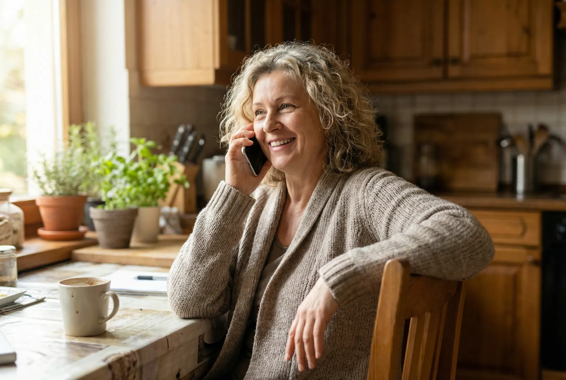 Kundin fragt Auftragsstatus per Telefon ab