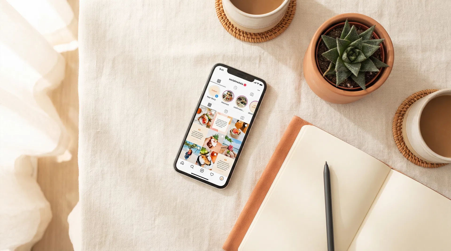 Social media management on mobile