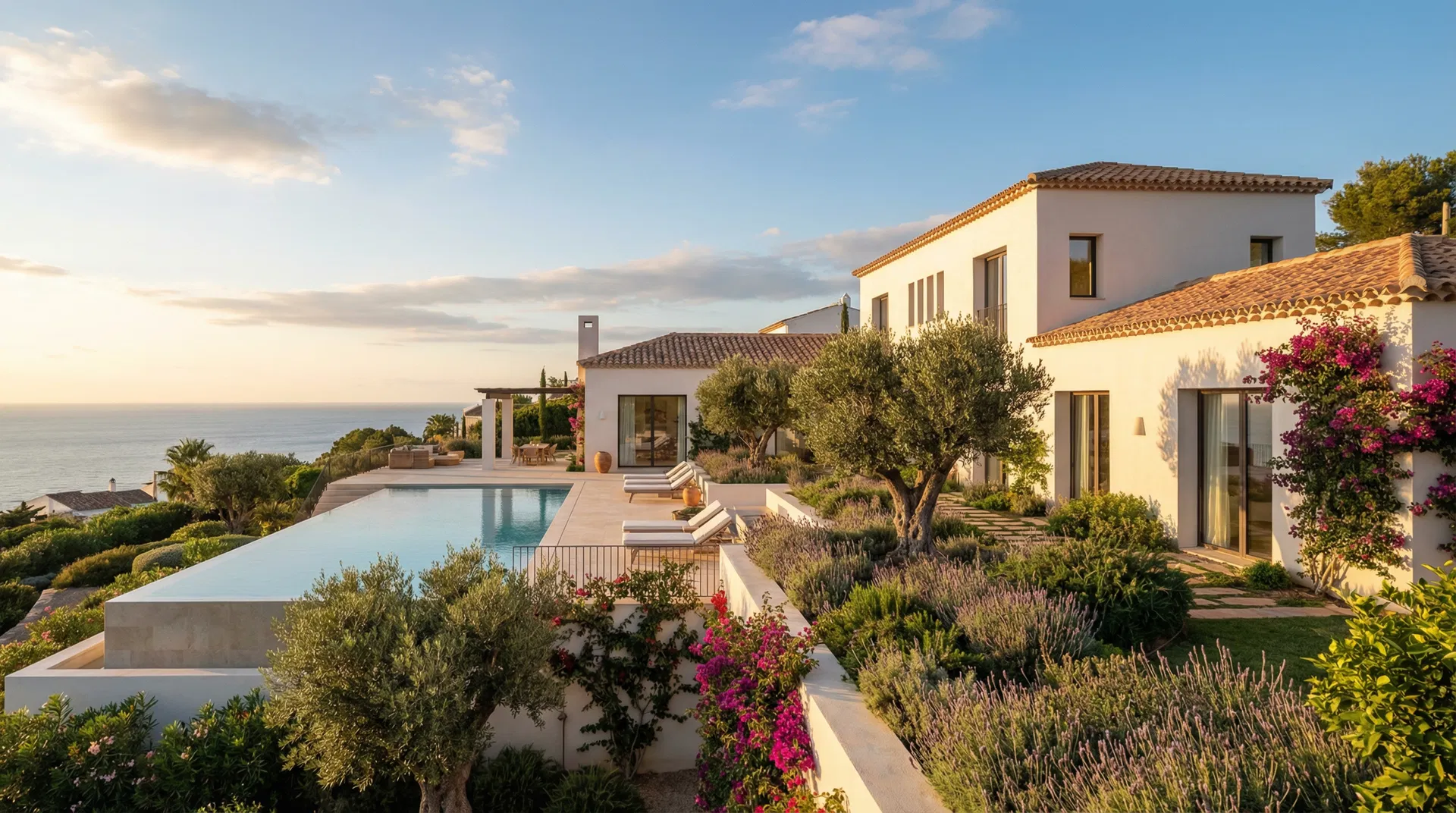 Villa Mediterránea con Piscina Infinita