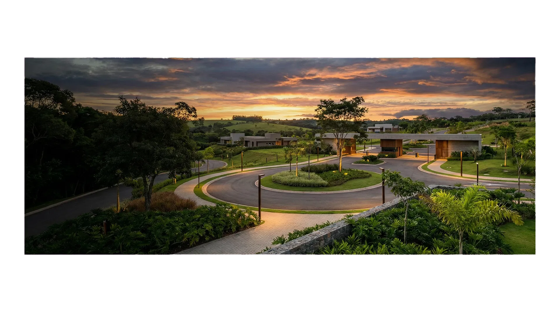 Vista institucional de empreendimento horizontal planejado