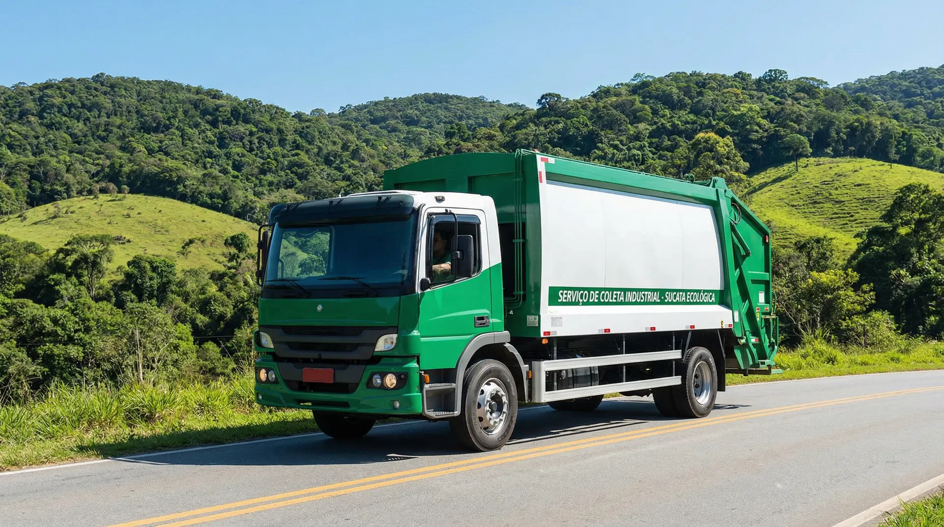 Caminhão de coleta Japi Sucatas