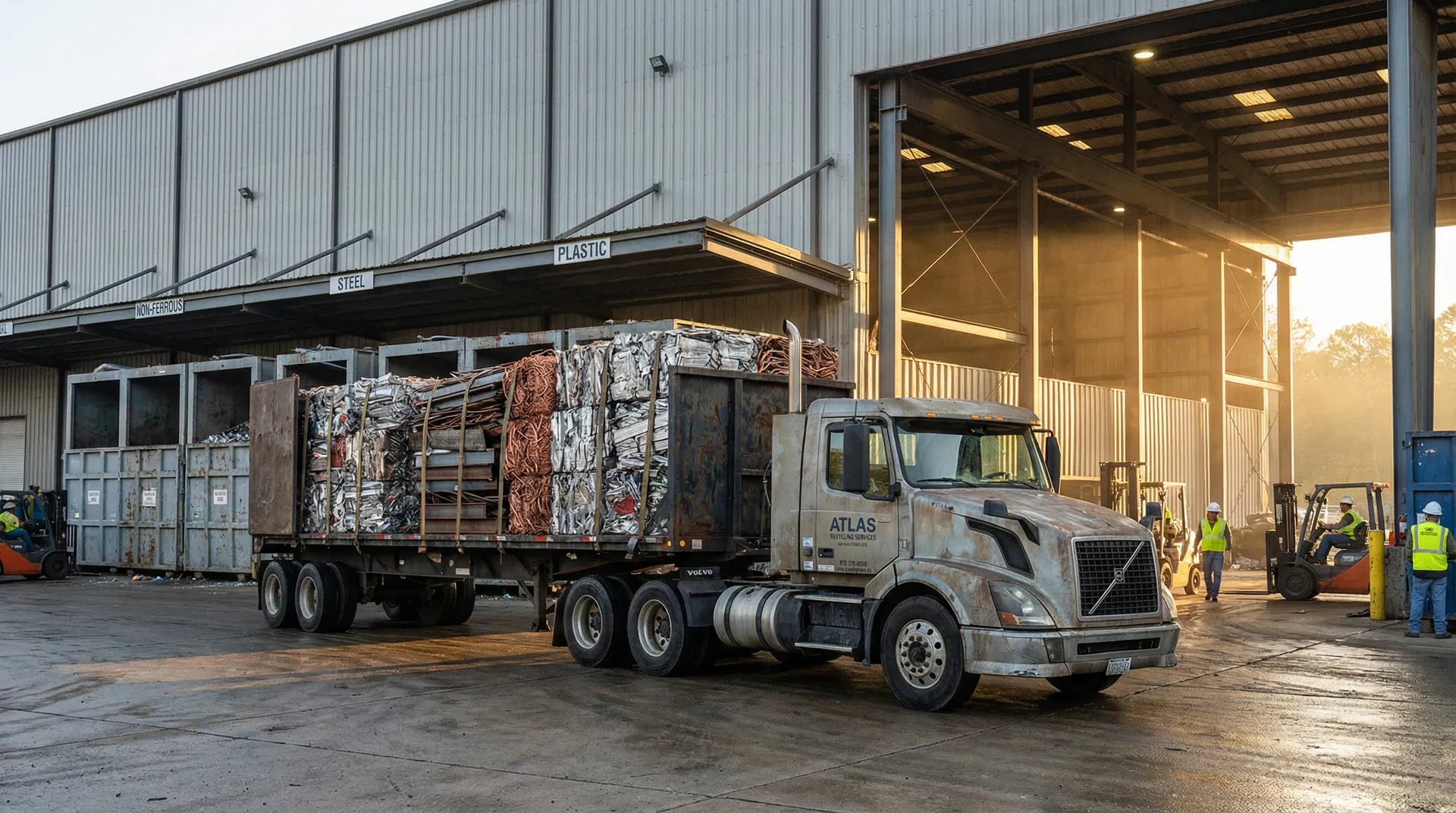 Caminhão de coleta de sucata metálica AHCOR METAIS