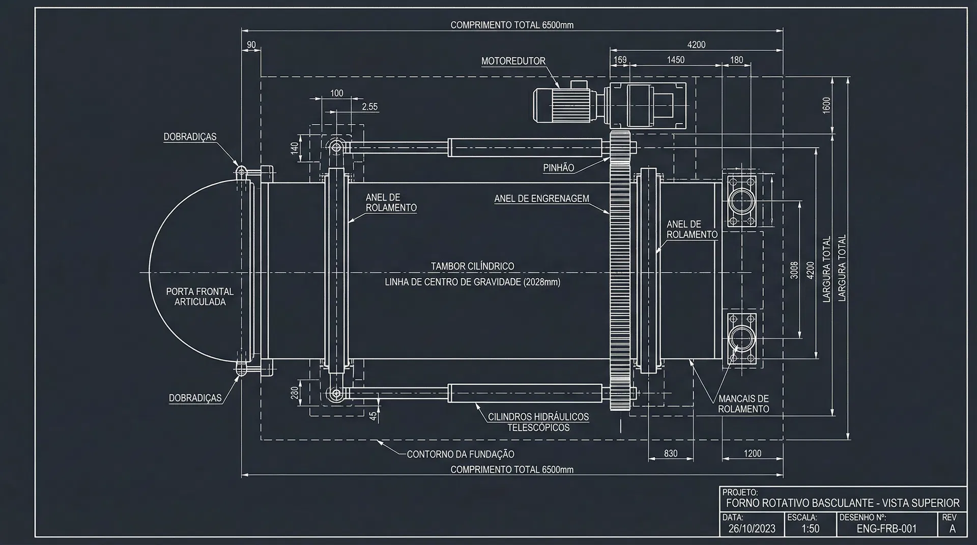 DES-08 — Vista Superior (Planta — Basculamento Lateral)