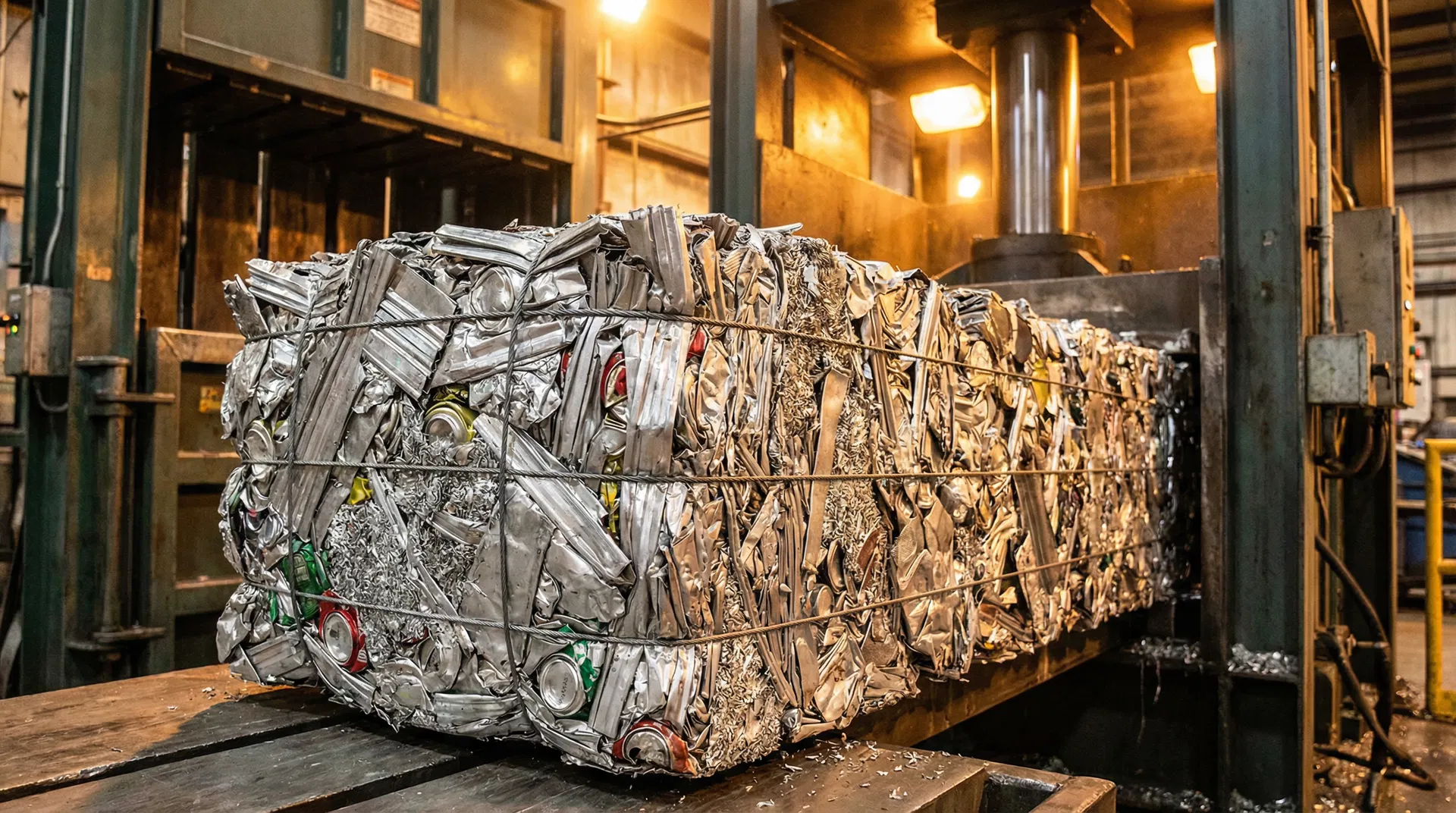 Fardo de alumínio compactado