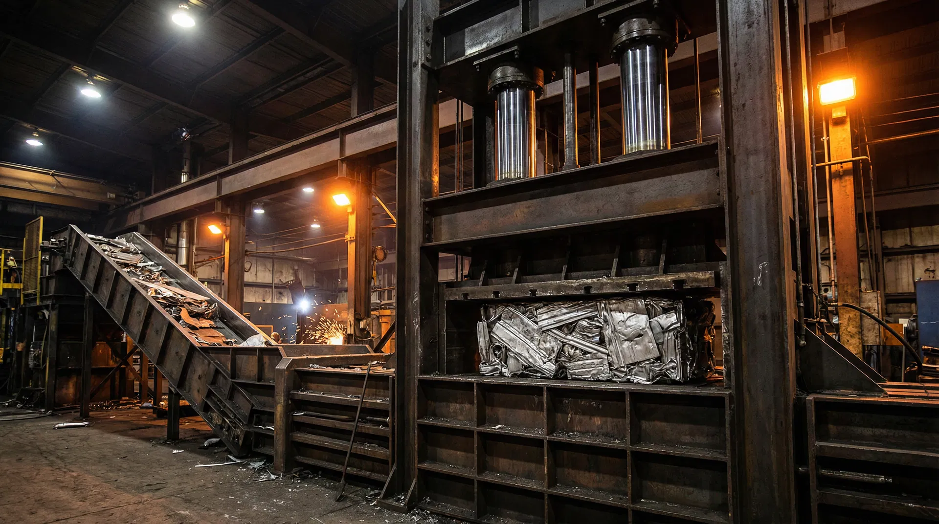 Prensa de Sucata de Alumínio