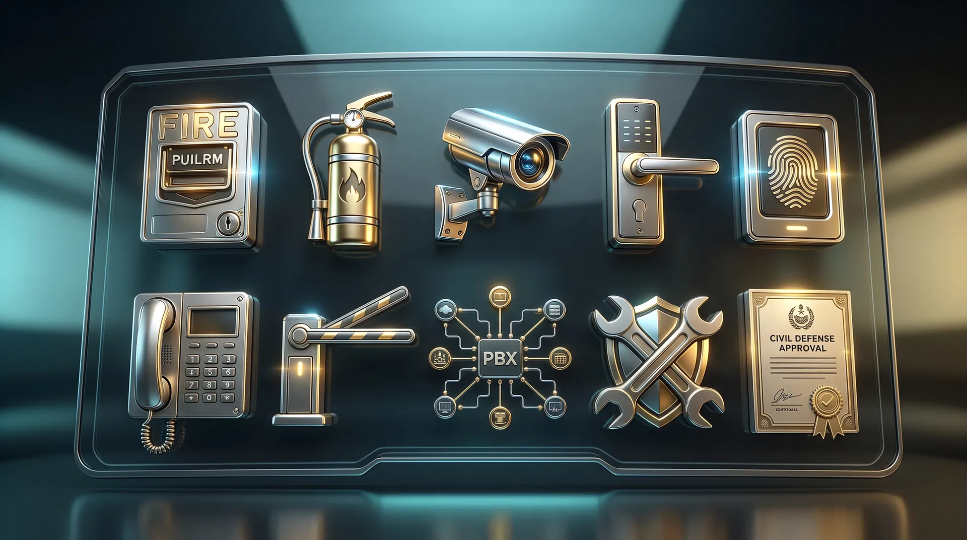 Service icons panel