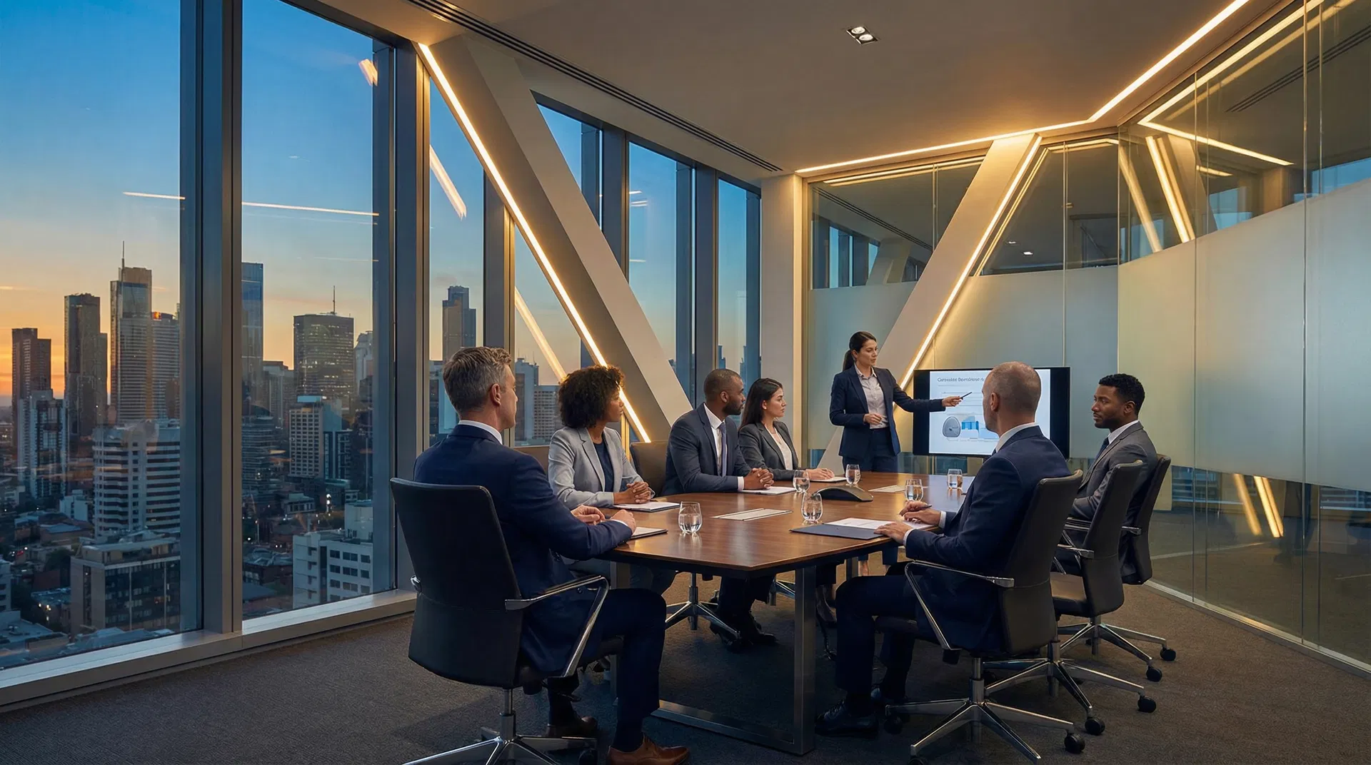Silver 7 Holdings team in boardroom