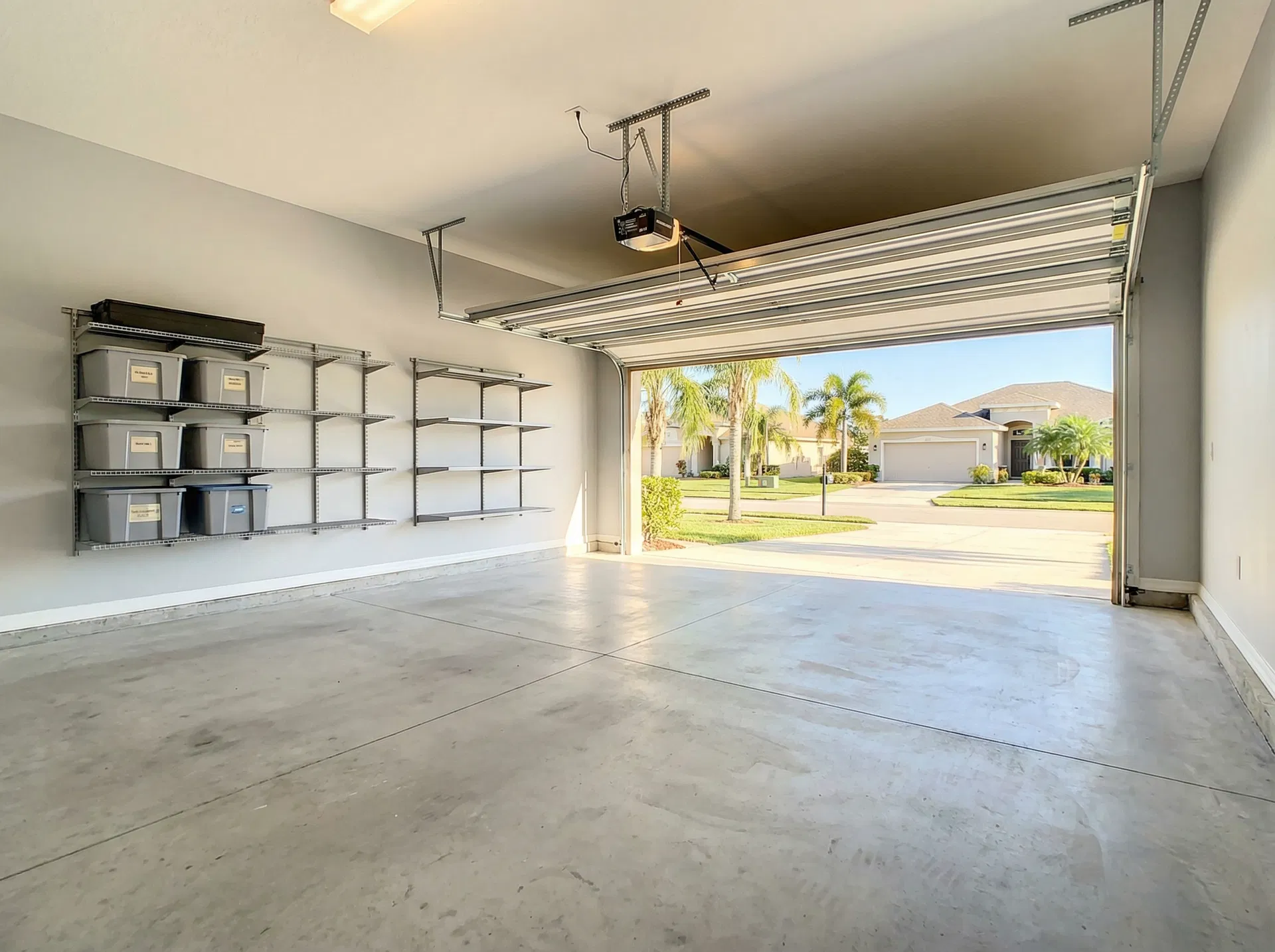 Clean organized garage in College Park Orlando after Junk Removal Rangers cleanout