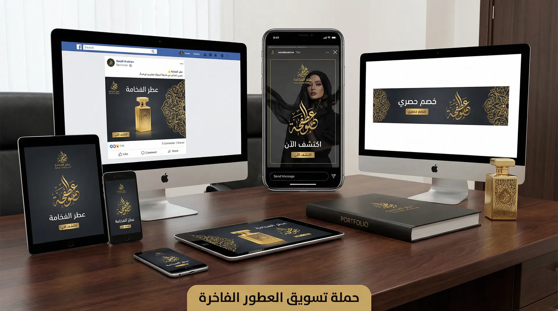 حملة تسويق عطور فاخرة