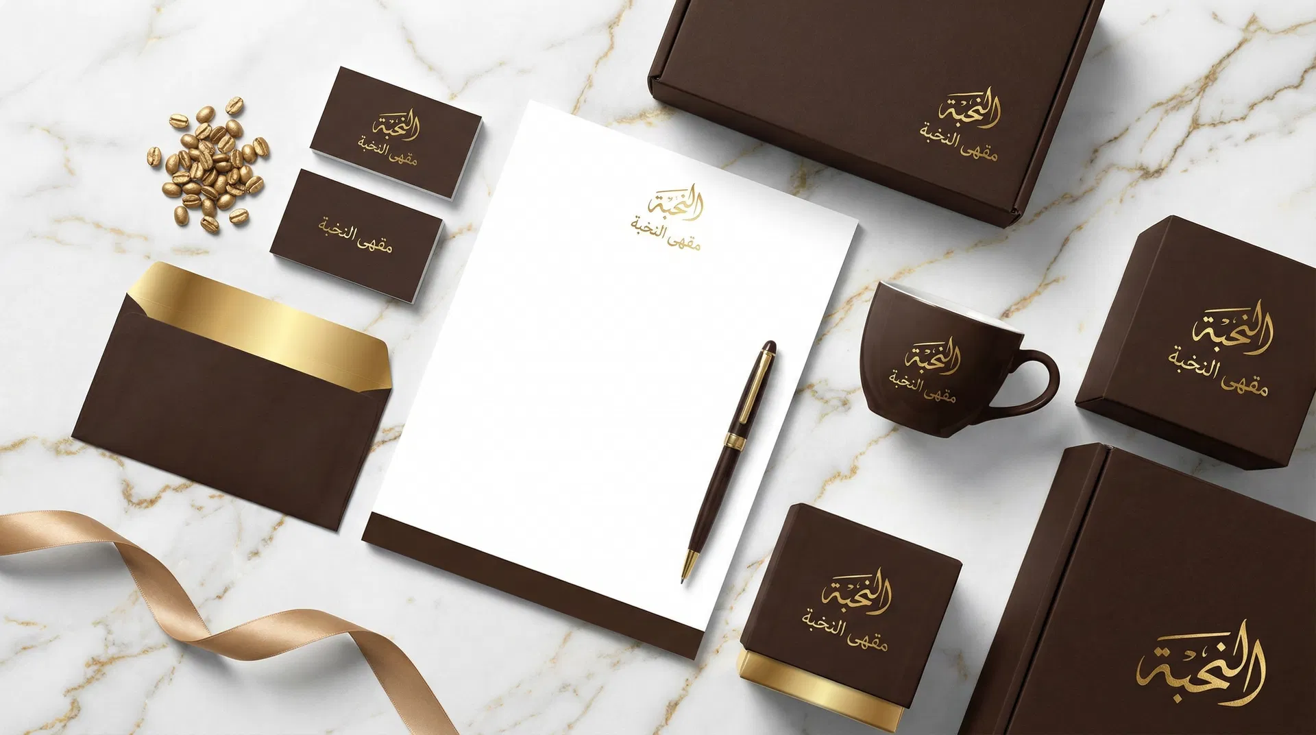 هوية بصرية لمقهى النخبة