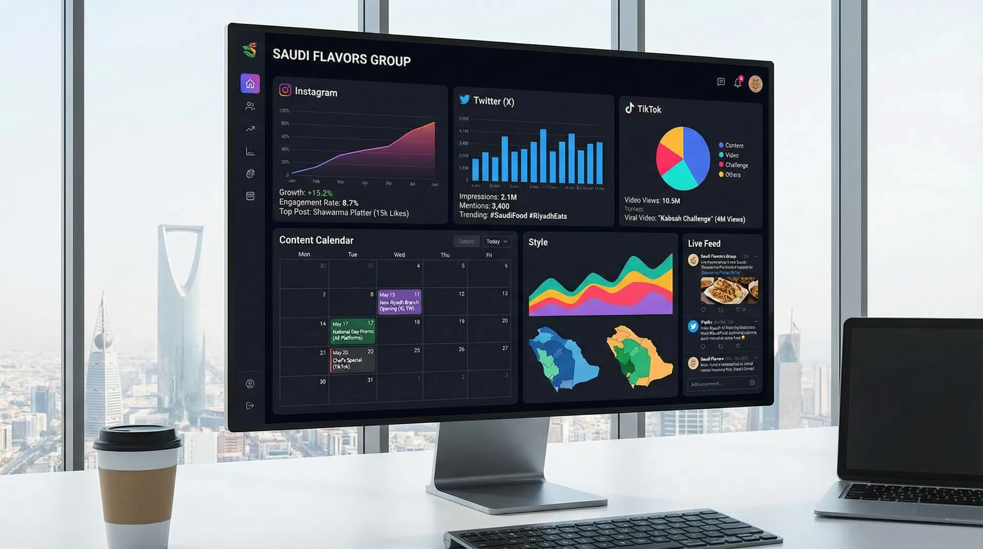 إدارة سوشيال ميديا لسلسلة مطاعم