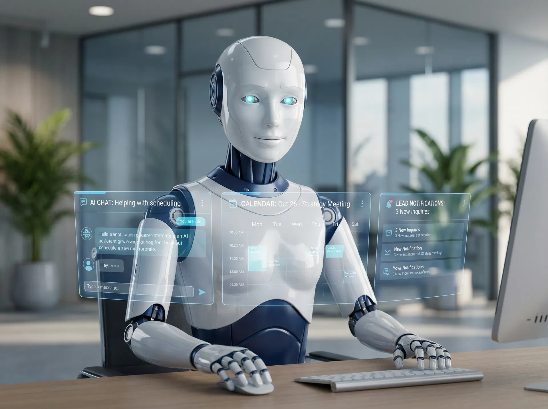 AI Assistant managing leads, calendar, and notifications