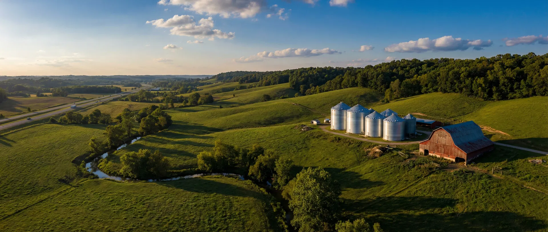 Aerial view of the proposed Kentucky agritourism site