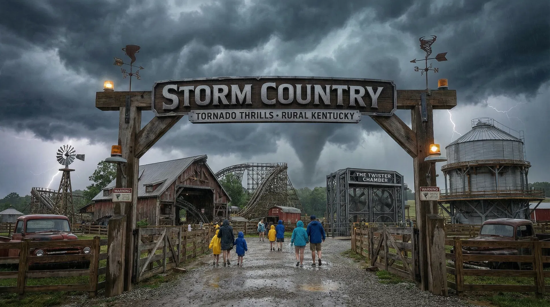 Storm Country themed region entrance gate