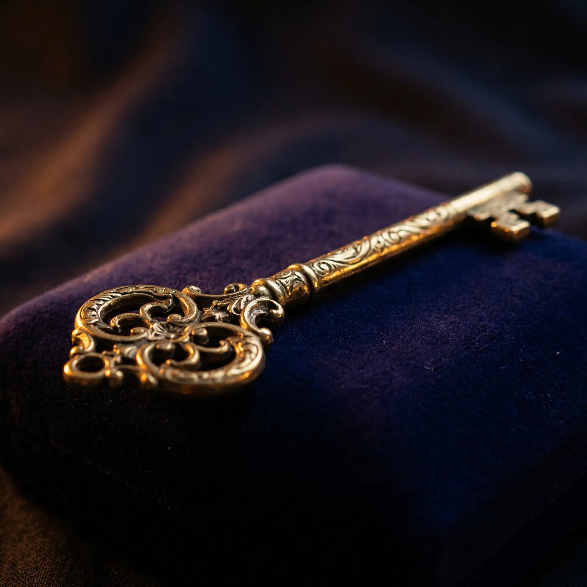Golden key symbolizing opportunity