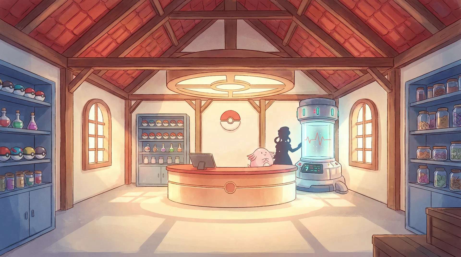 Interior do PokéCenter — loja de cartas Pokémon TCG no Brasil