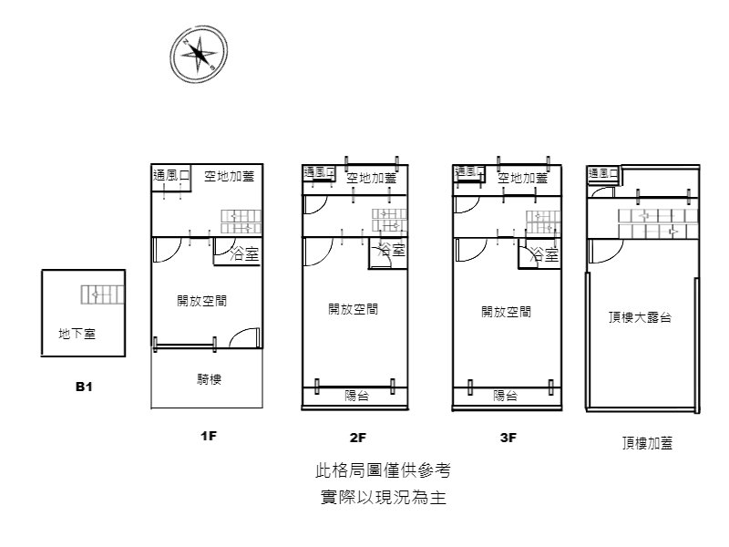 台中西區 4房 透天厝 客廳