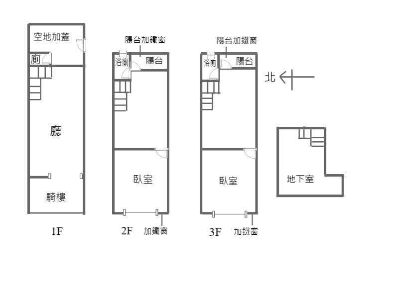 台中西區 2房 透天厝 室內照片