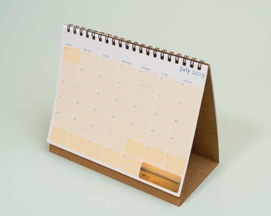 Calendar - Tent style A5 size