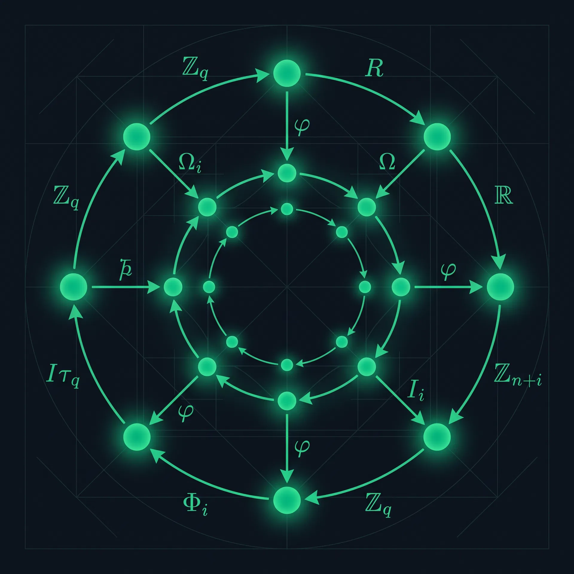 Commutative Ring Structure Diagram