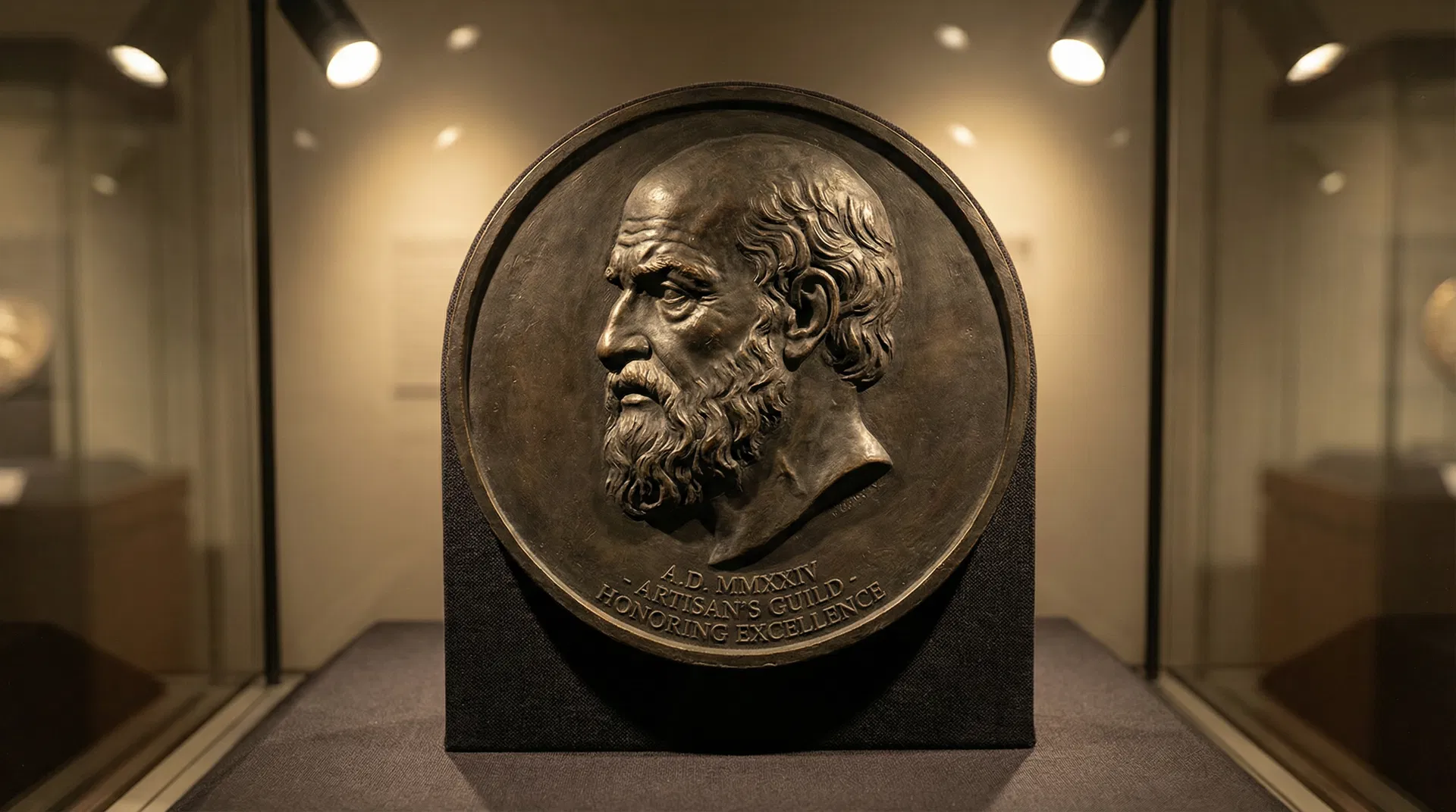 Bronze Portrait Medallion