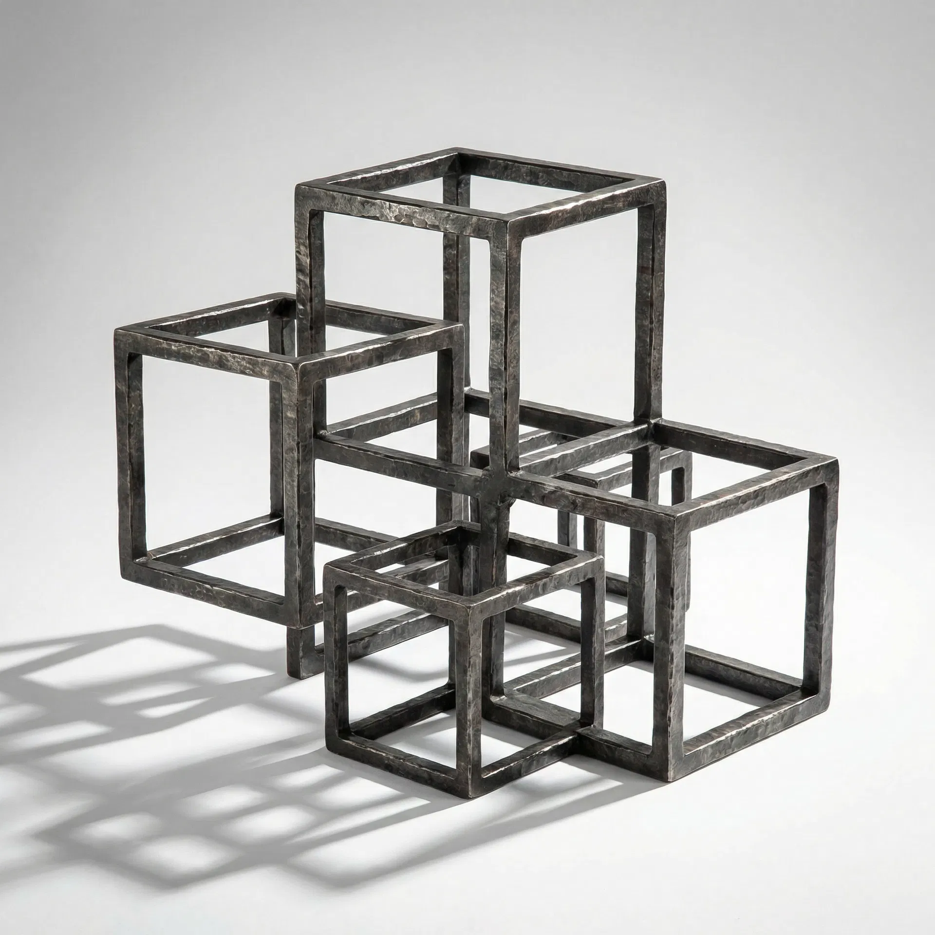Geometric Cube Combination - Wrought Iron