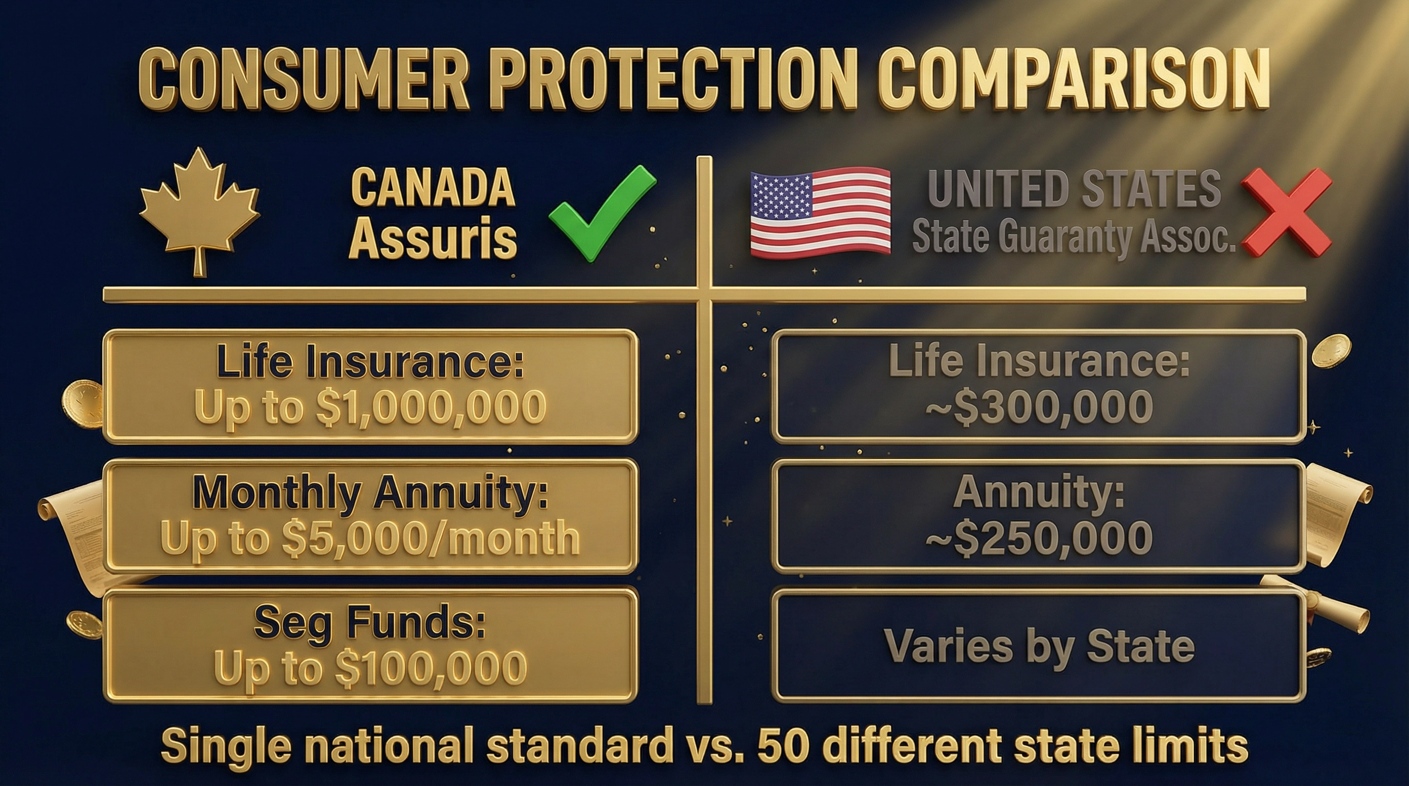 Consumer Protection Comparison: Canada Assuris vs United States State Guaranty Associations