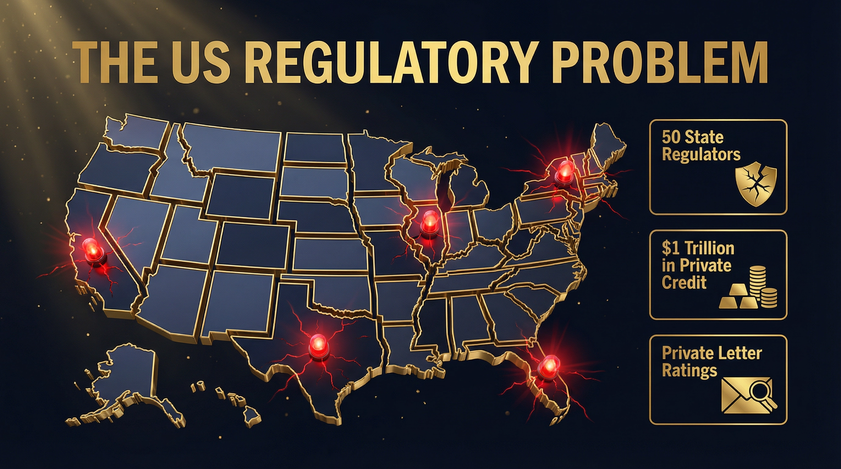 The US Regulatory Problem: 50 state regulators, $1 trillion in private credit, and private letter ratings