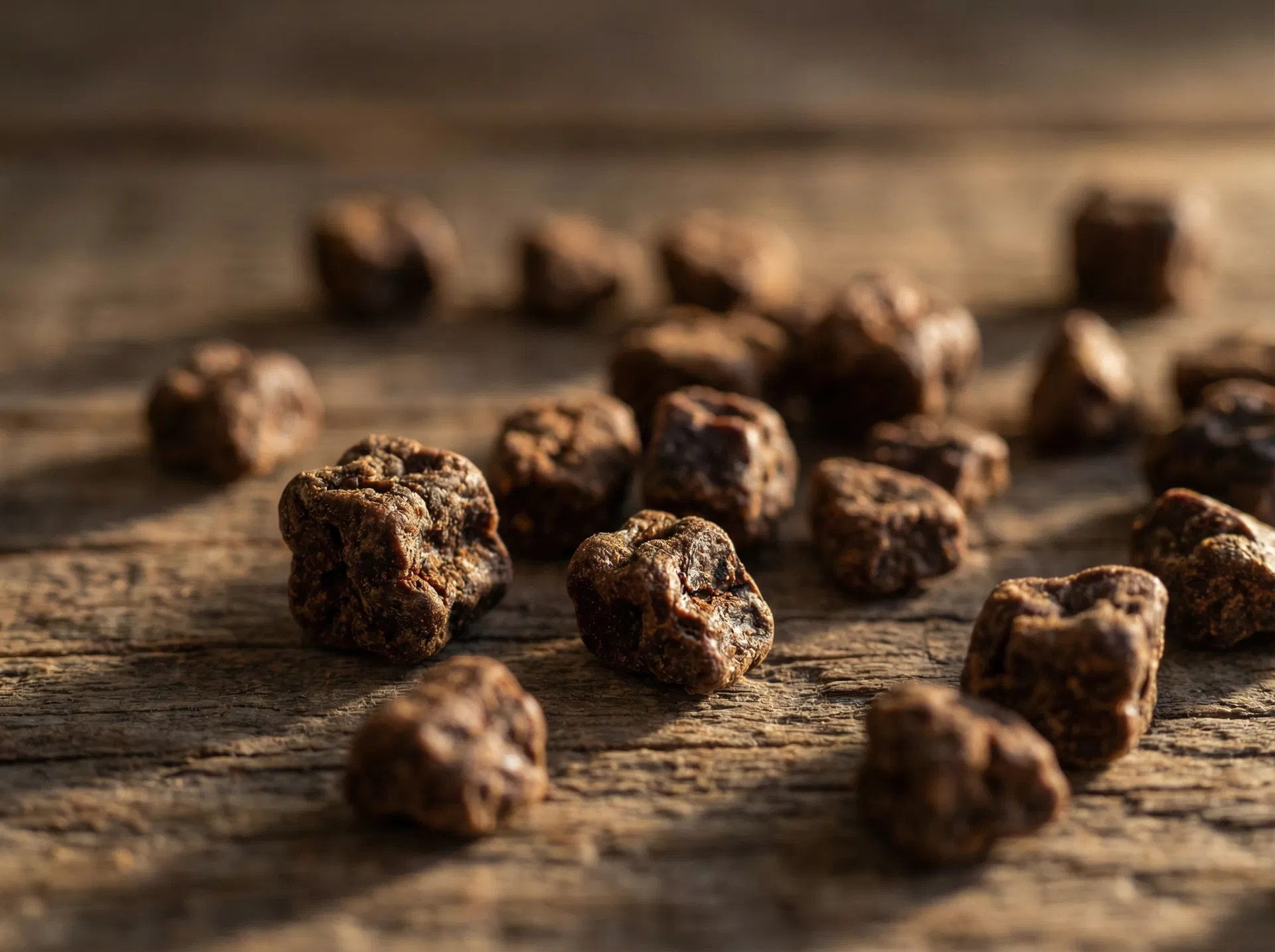 Bulk carob pulp close-up