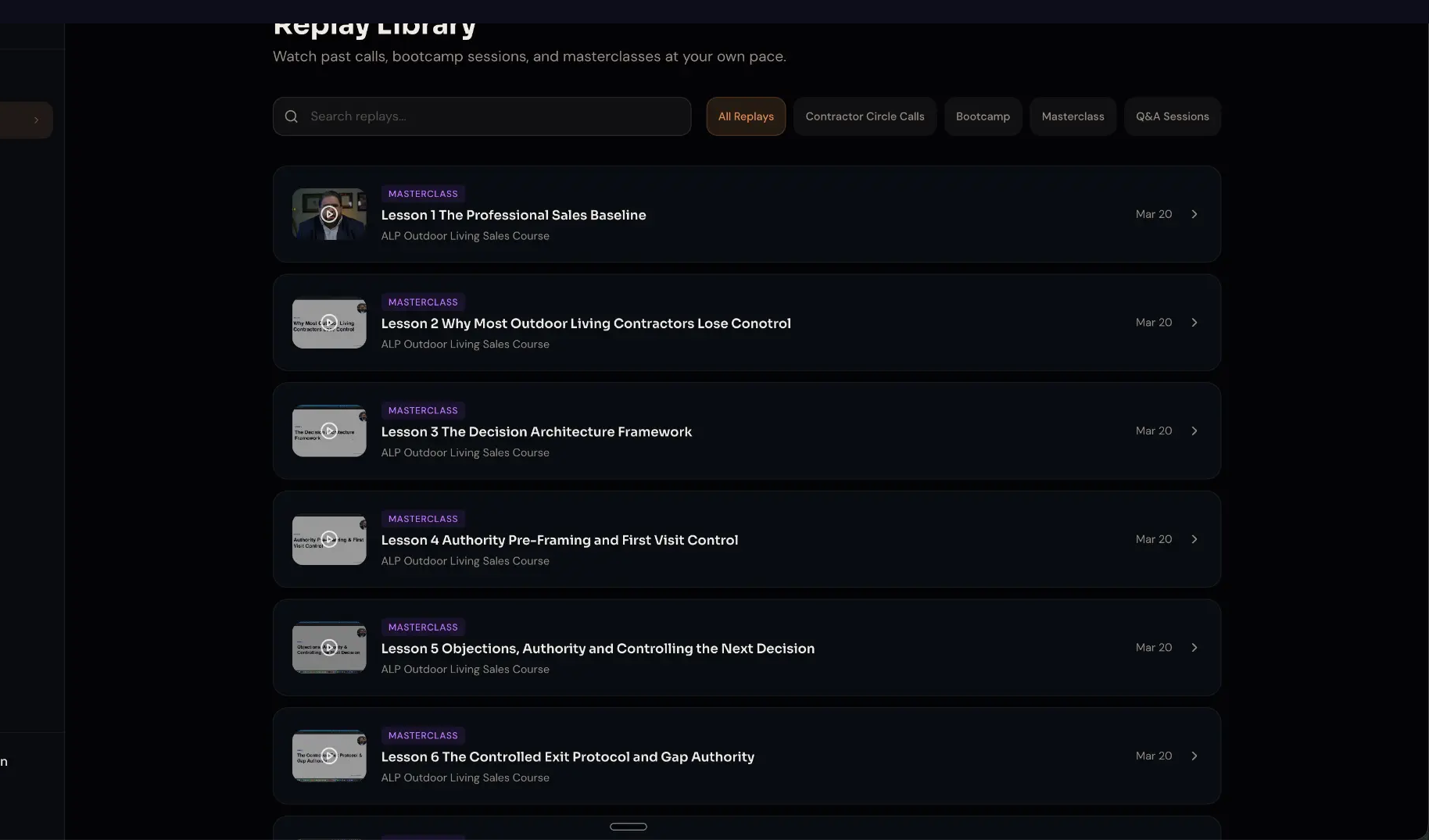 Replay Library