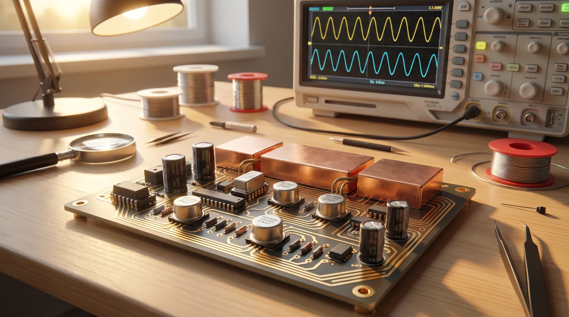 Diseño de etapa analógica de precisión con ADC de alta resolución, amplificador de bajo ruido y acondicionamiento de señal para aplicaciones de sensores de seguridad crítica en industrias aeroespacial y automotriz