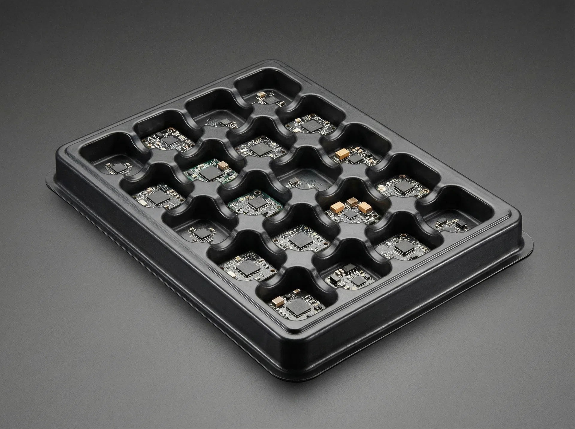 Electronics & ESD Trays - thermoforming pattern design by Birkett CAD Services