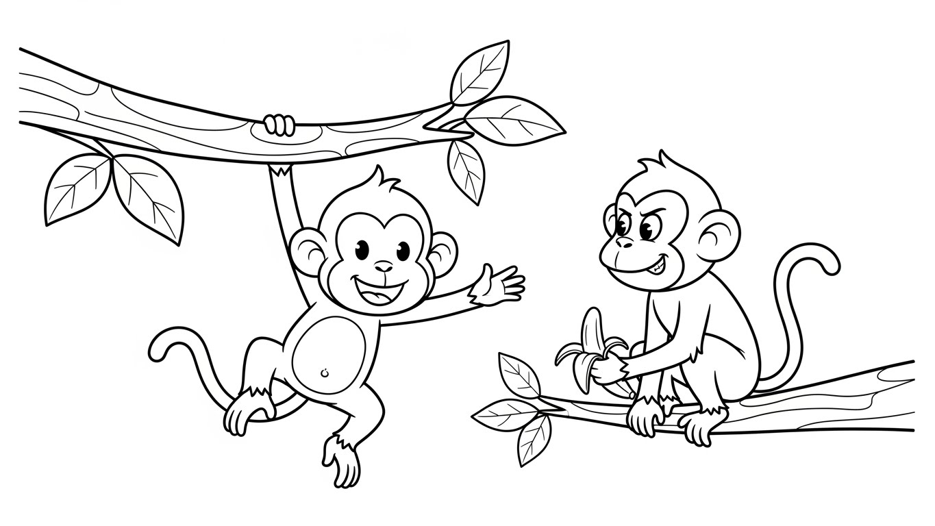 Affen spielen auf dem Baum