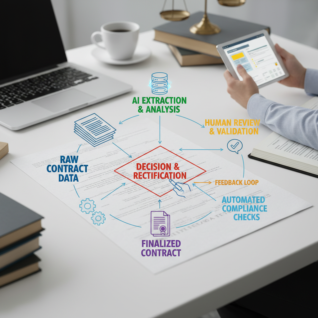 workflow diagram illustrating human-in-the-loop contract audit process
