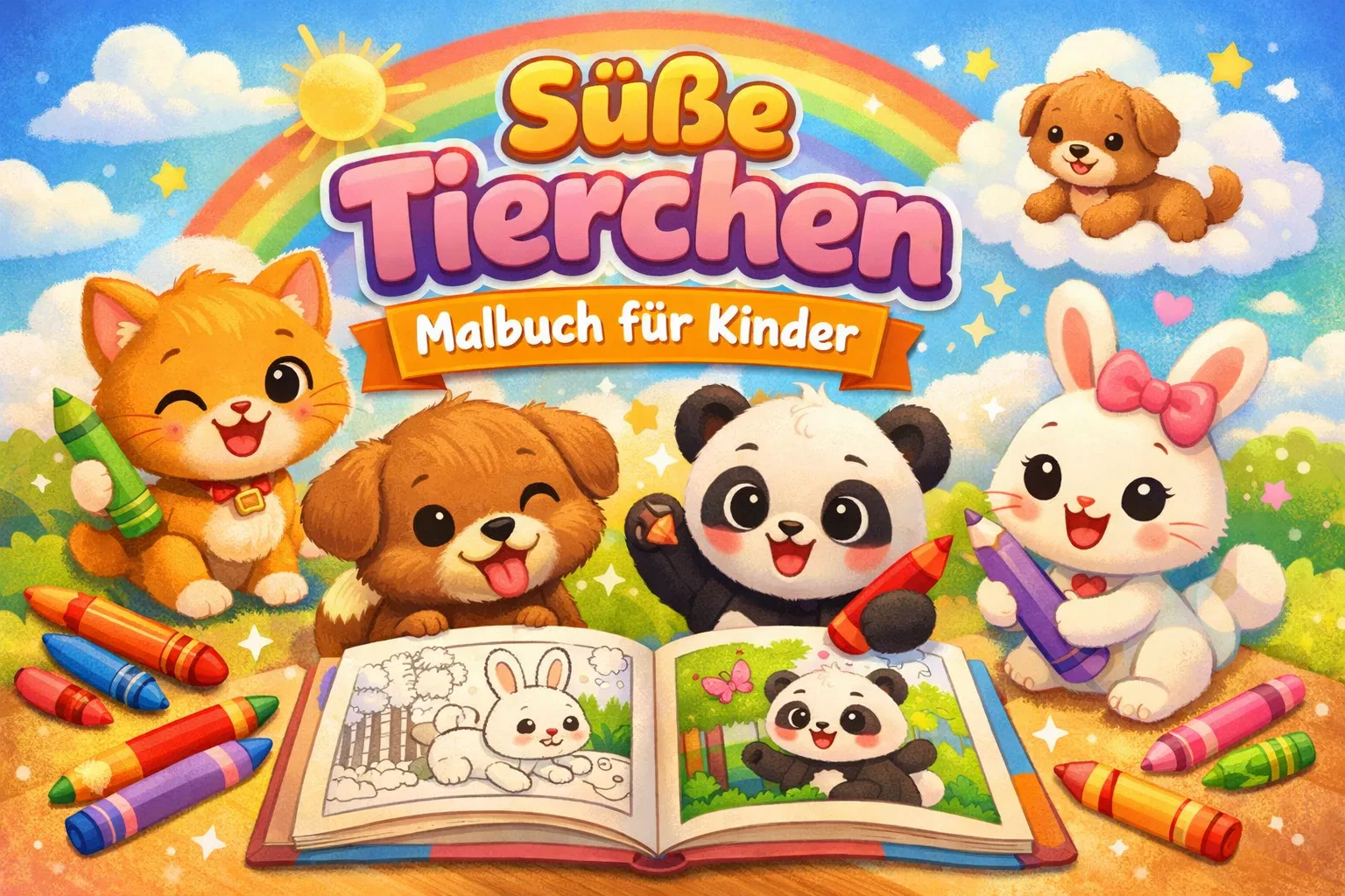 Cute Animals Coloring Book