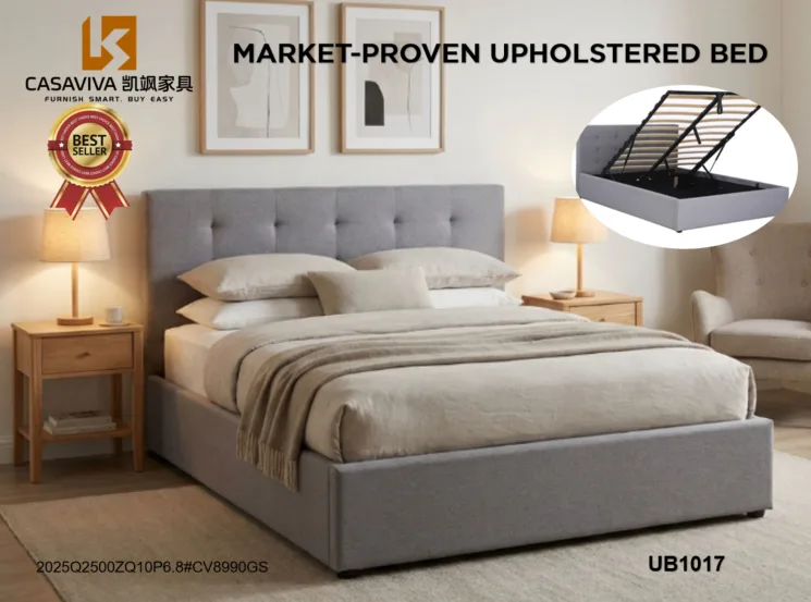 Gas Lift Upholstered Bed