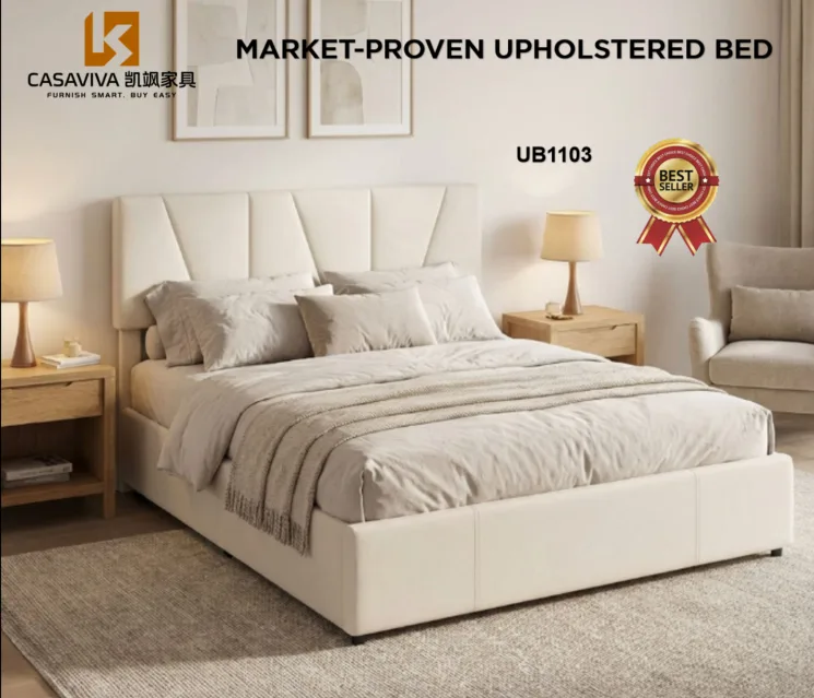 Four Drawers Storage Upholstered Bed