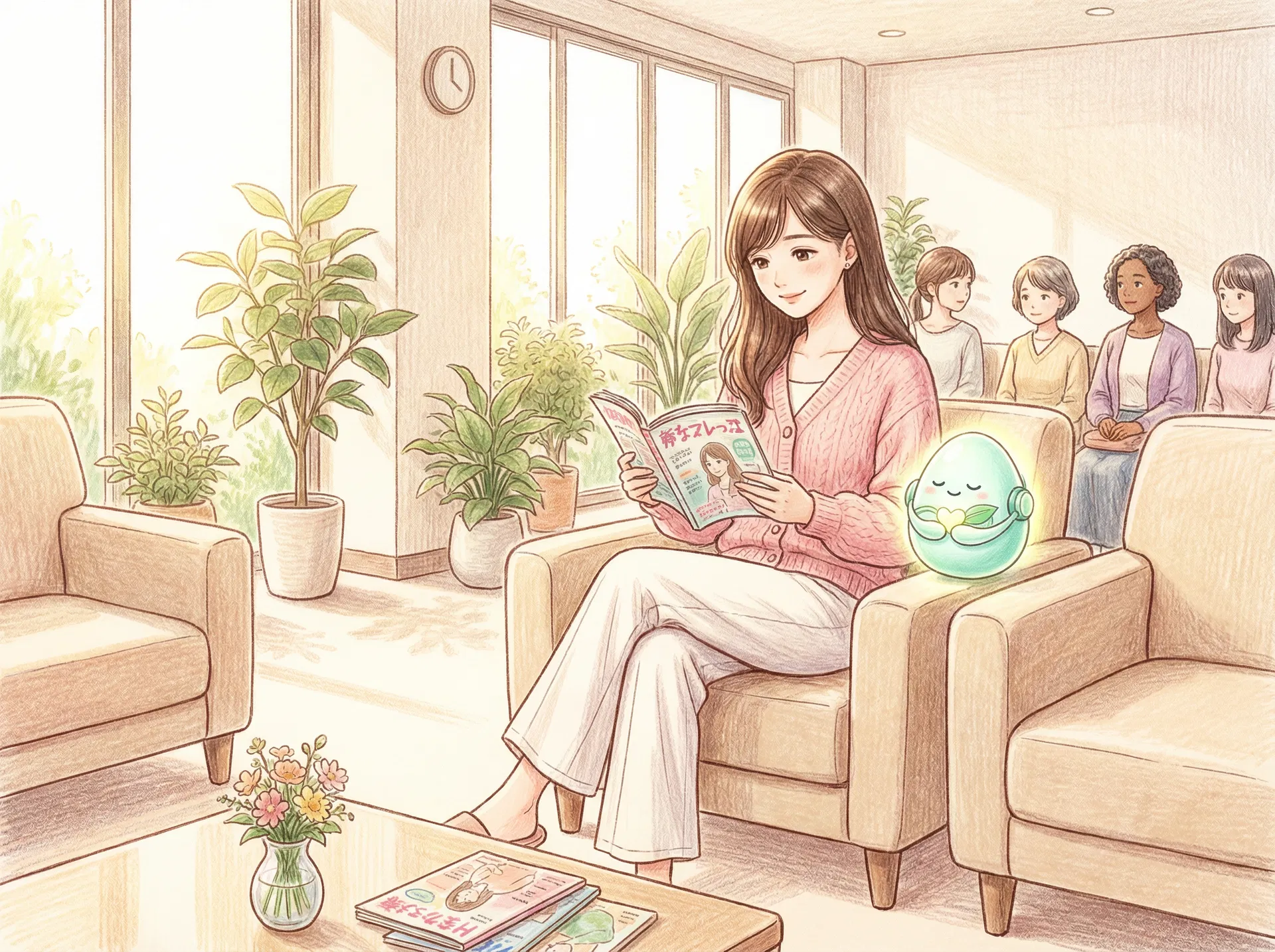 落ち着いた環境で診察を待つ時間