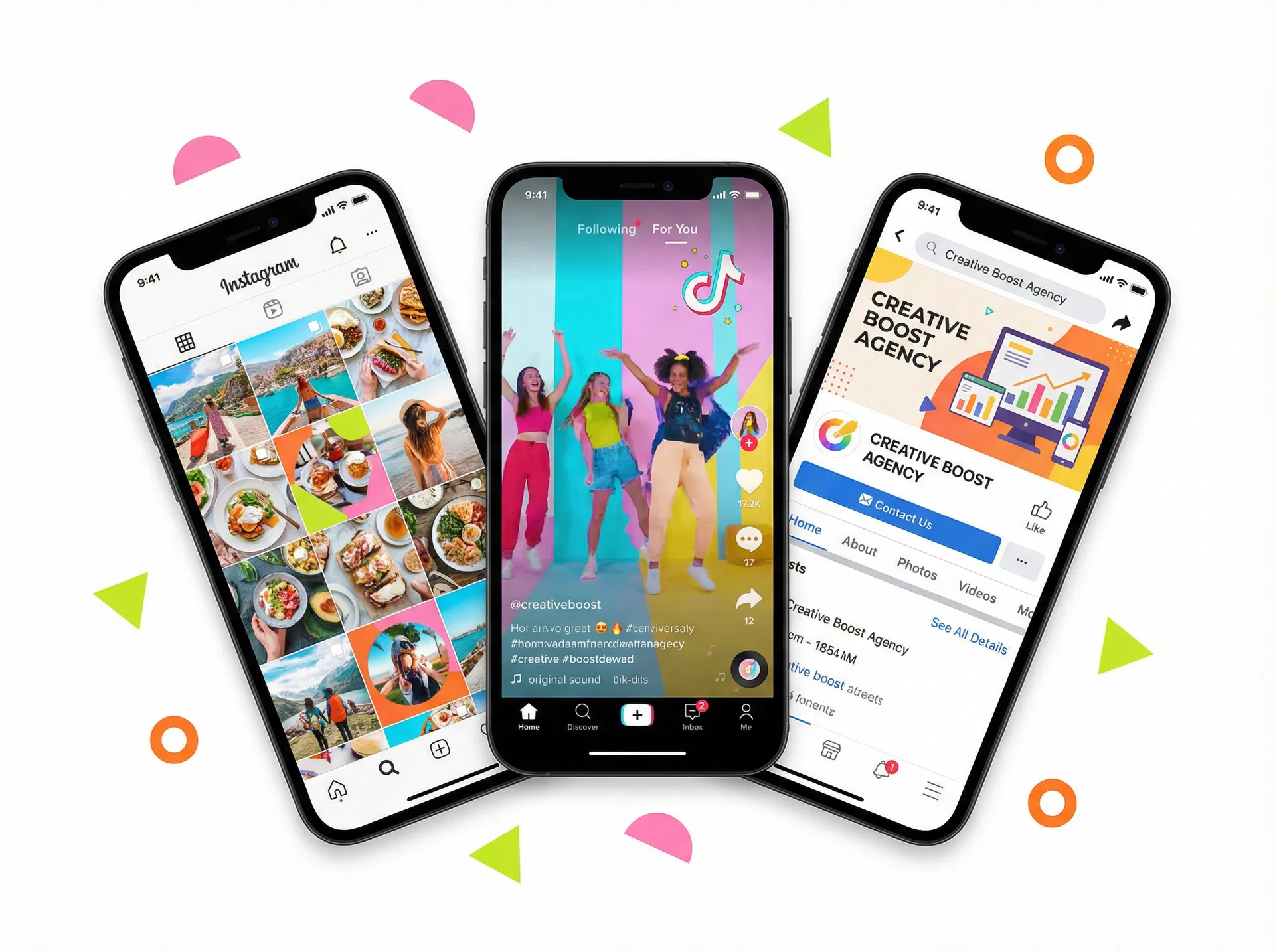 Social media on phones