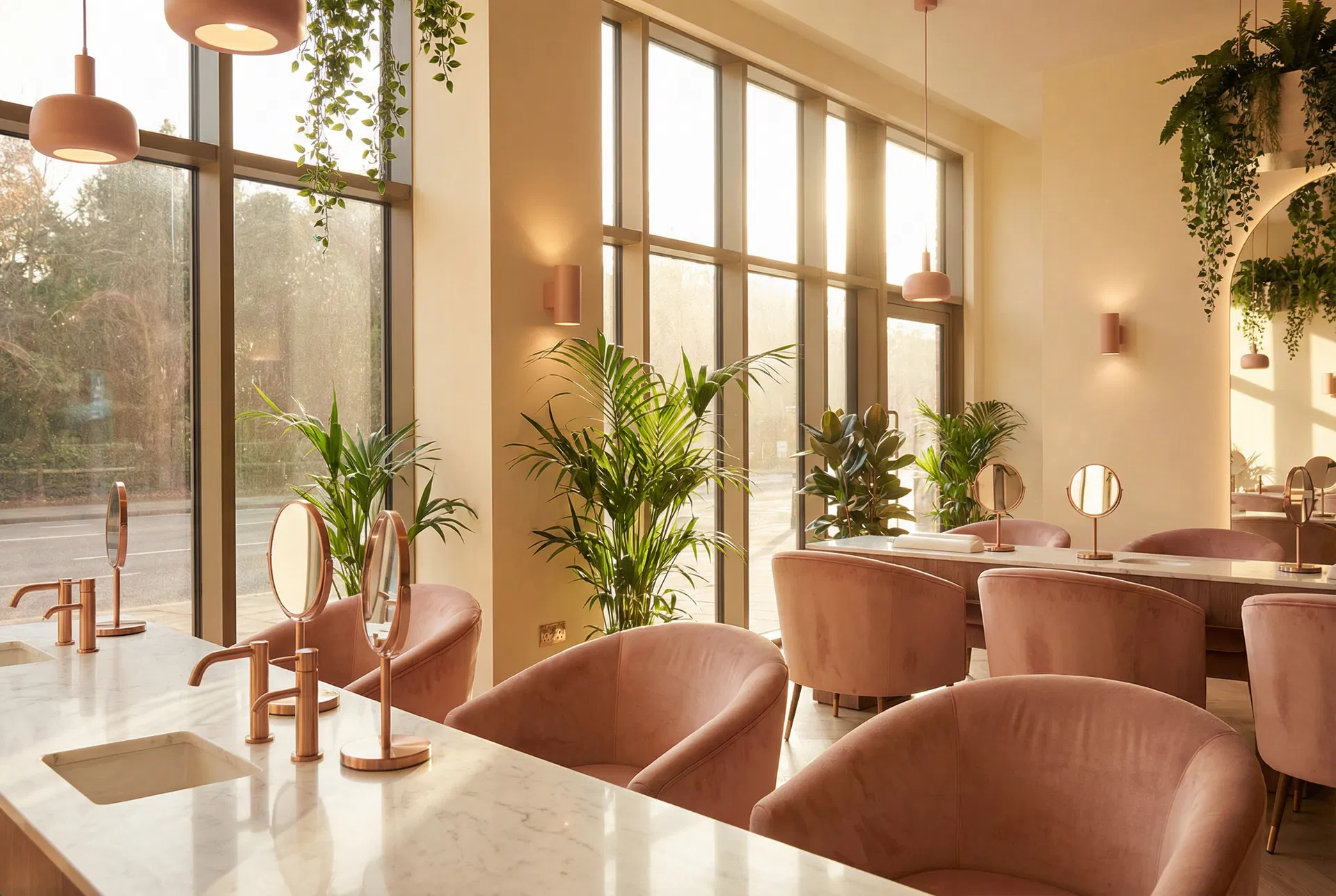 Luxury beauty salon interior