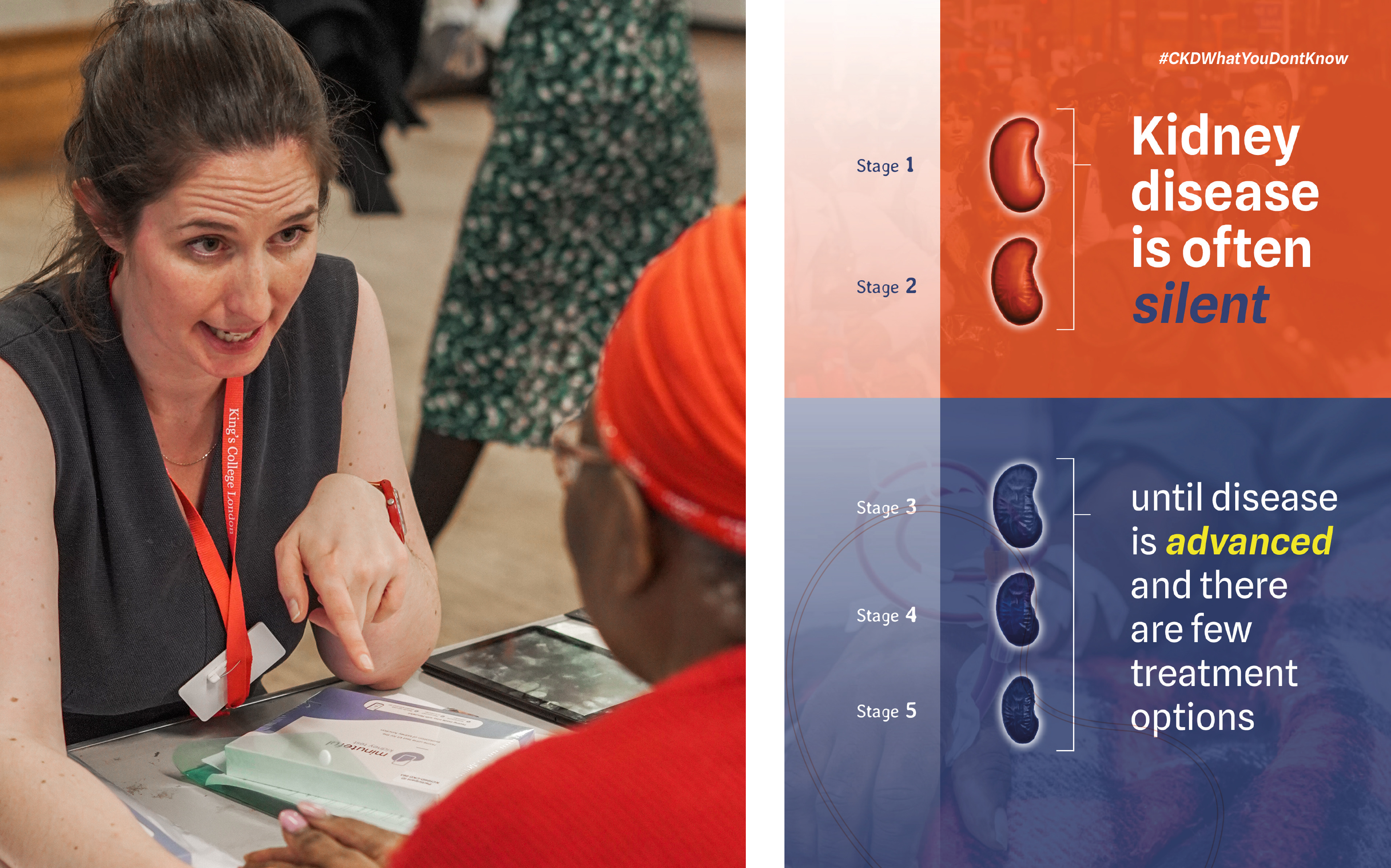 A poster from Eagle London's healthcare marketing strategy showing community health messaging and engagement visuals.