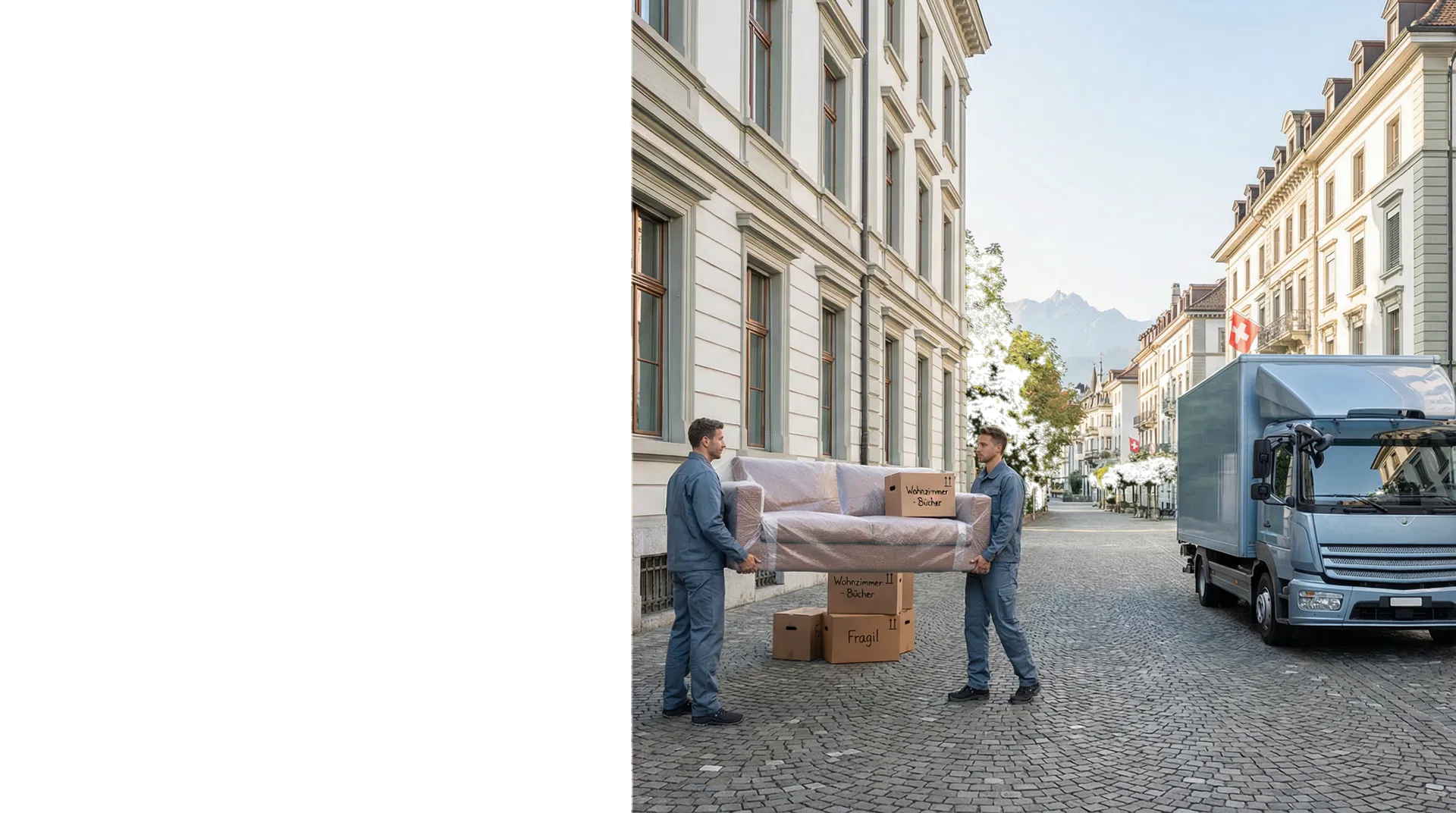 Professioneller Umzug in urbaner Umgebung