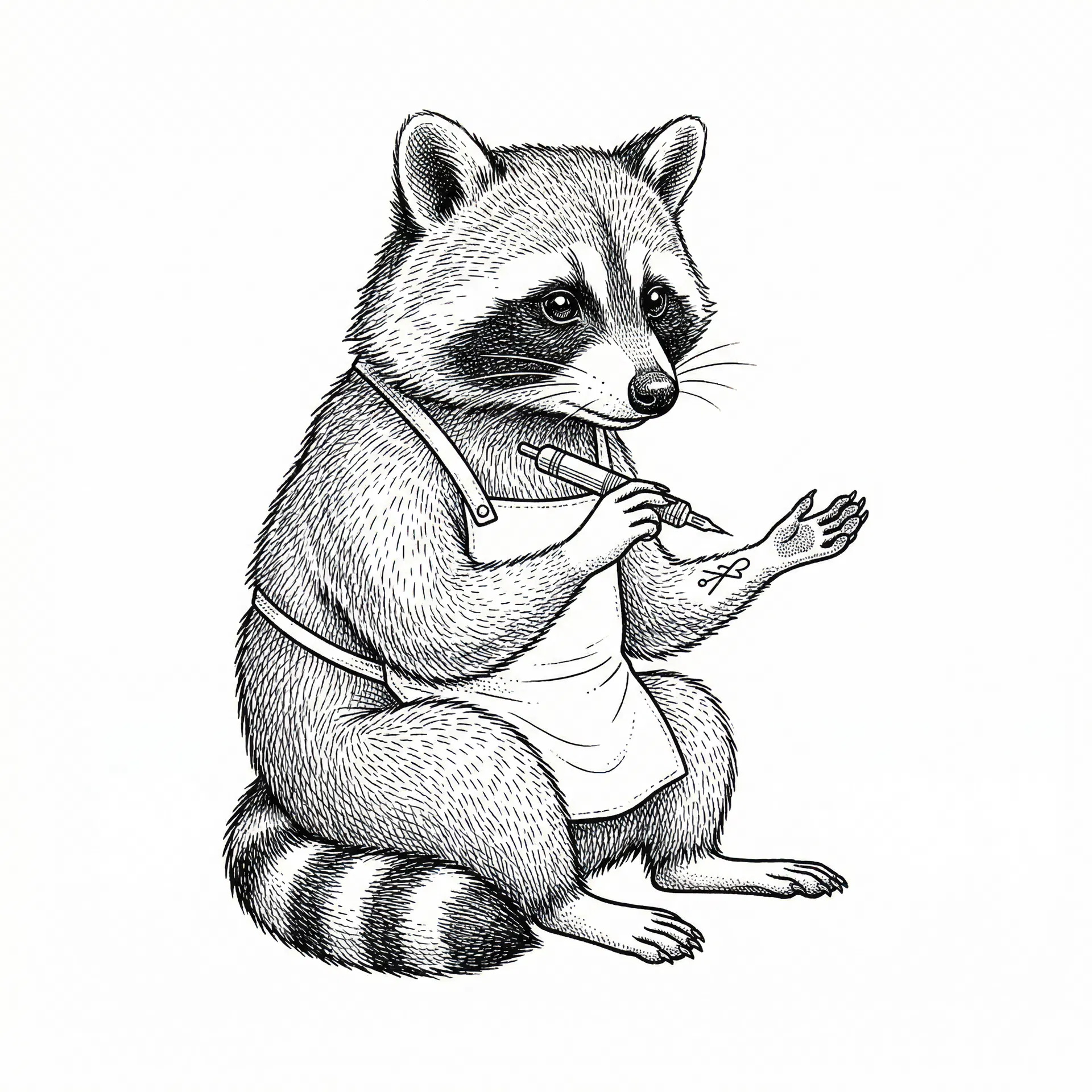 Raccoon Tattoo mascot
