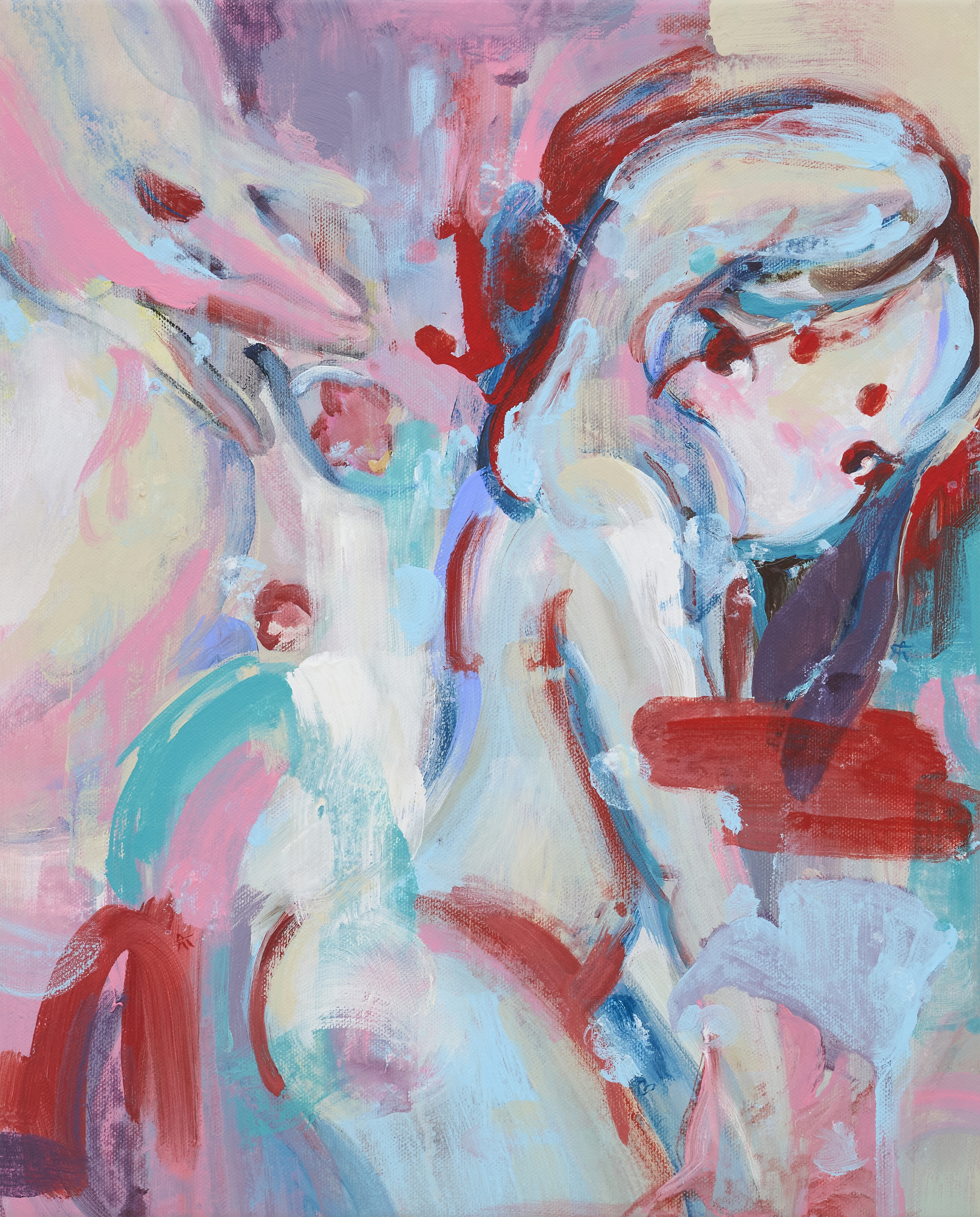 Okokume, Reposada(Repose), 2024. Acrylic on canvas. 41 x 33 cm.