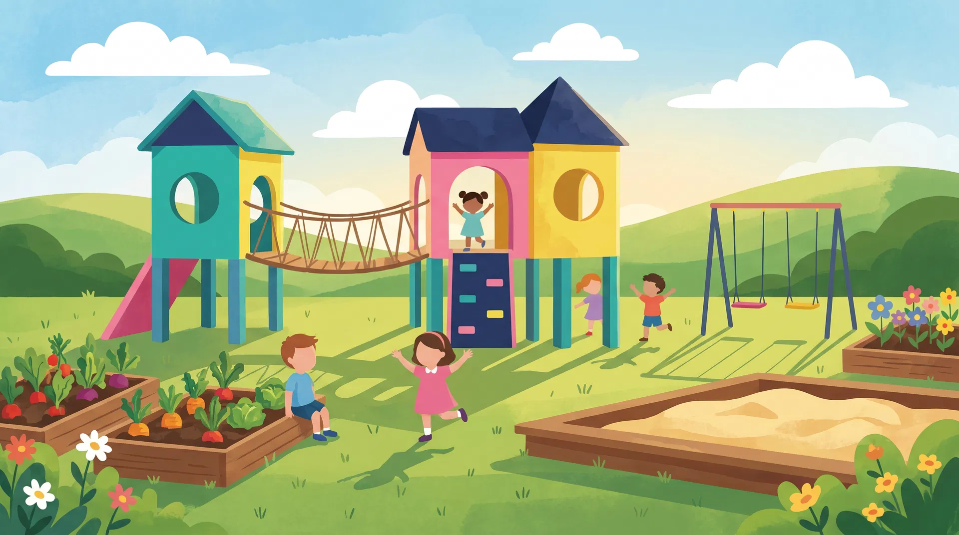 Discovery Bridge Preschool outdoor learning space