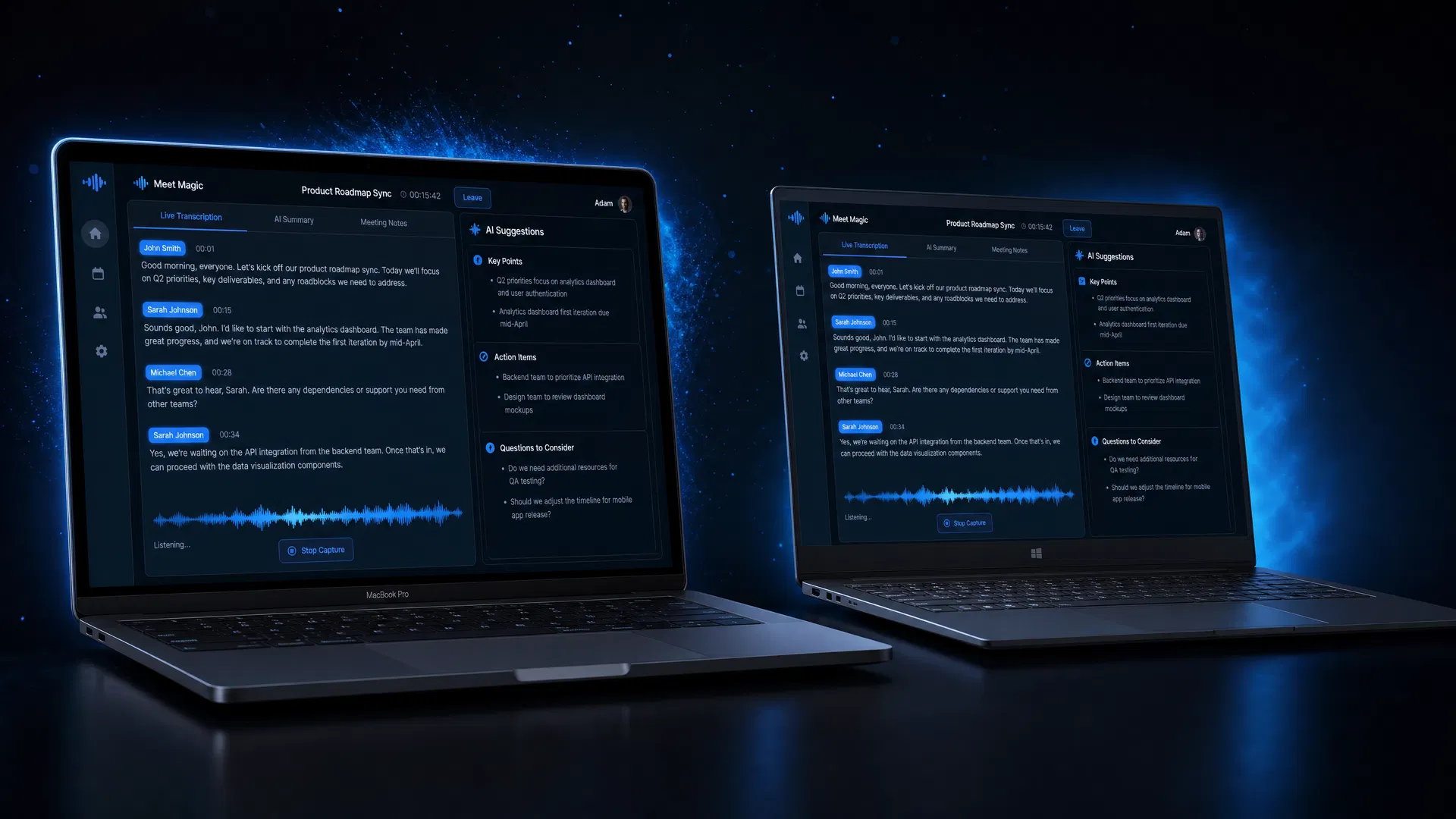 Meet Magic app running on Mac and Windows