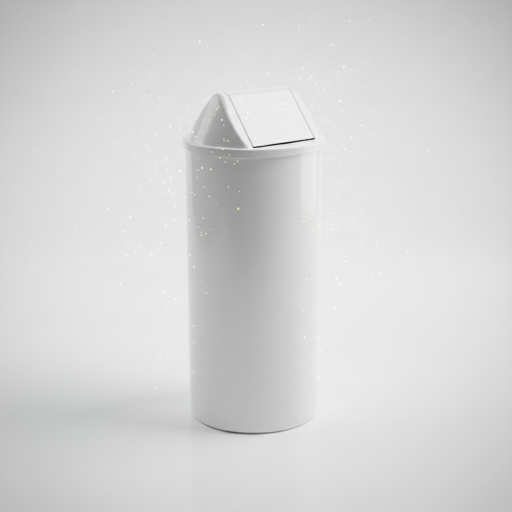 Lixeira Industrial com Tampa Vai e Vem 22 Litros Branca Plástica