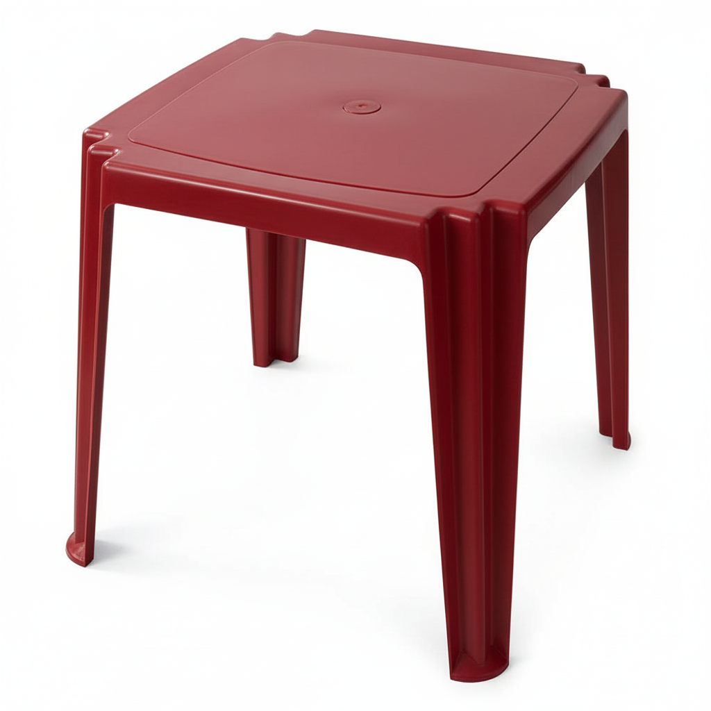 Mesa Plástica JSN ME1V Monobloco Vermelho